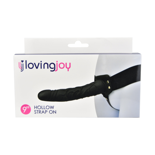 Loving Joy 9 Inch Hollow Strap On Black - Image 7