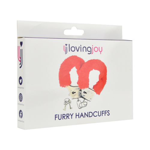 Loving Joy Furry Handcuffs Red - Image 4