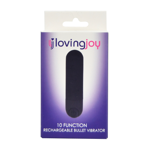 Loving Joy 10 Function Rechargeable Bullet Vibrator Black - Image 2