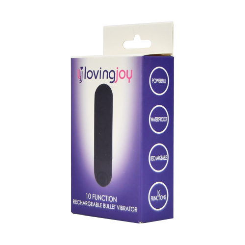 Loving Joy 10 Function Rechargeable Bullet Vibrator Black - Image 3