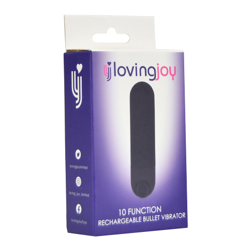 Loving Joy 10 Function Rechargeable Bullet Vibrator Black - Image 4