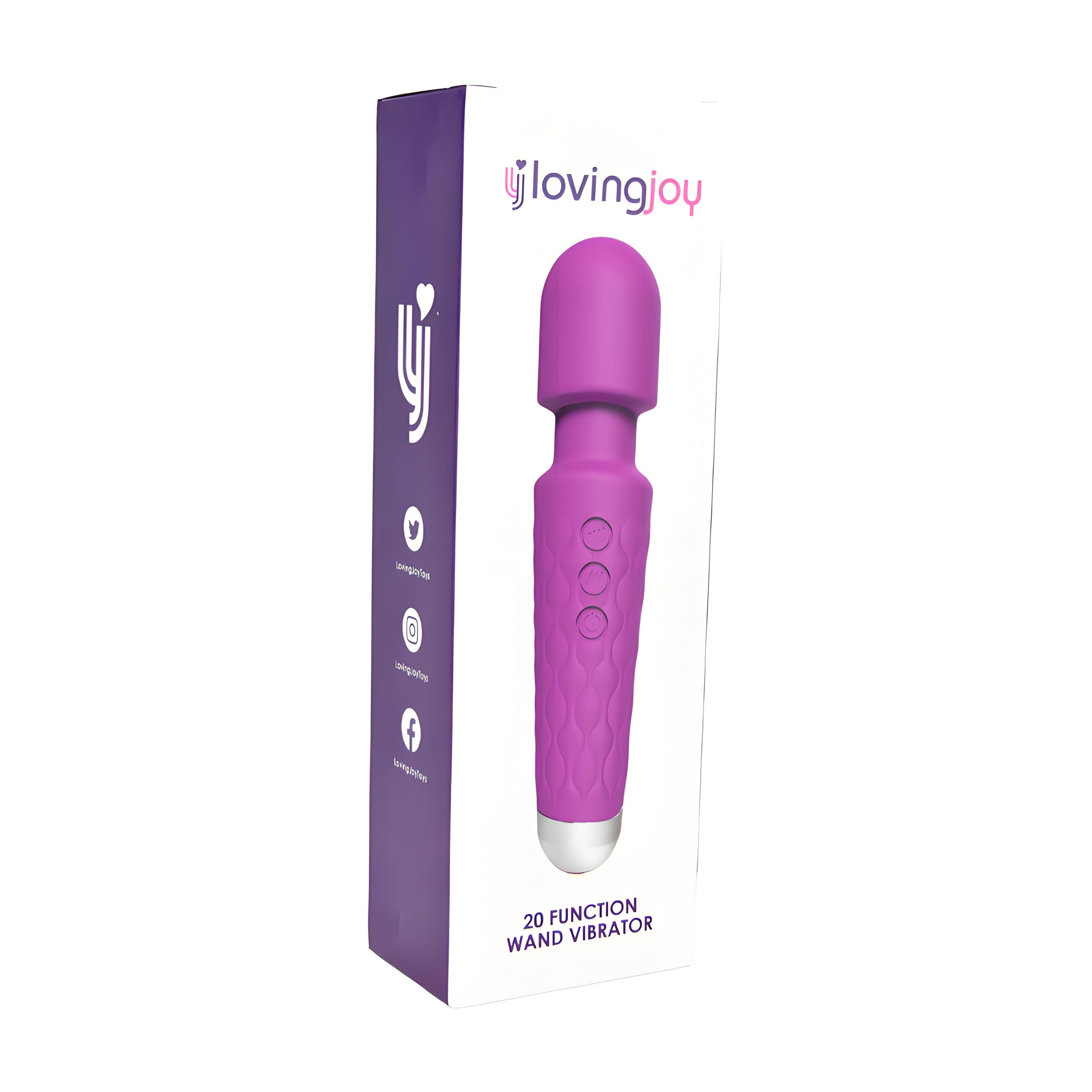 Loving Joy 20 Function Wand Vibrator Purple - Image 5