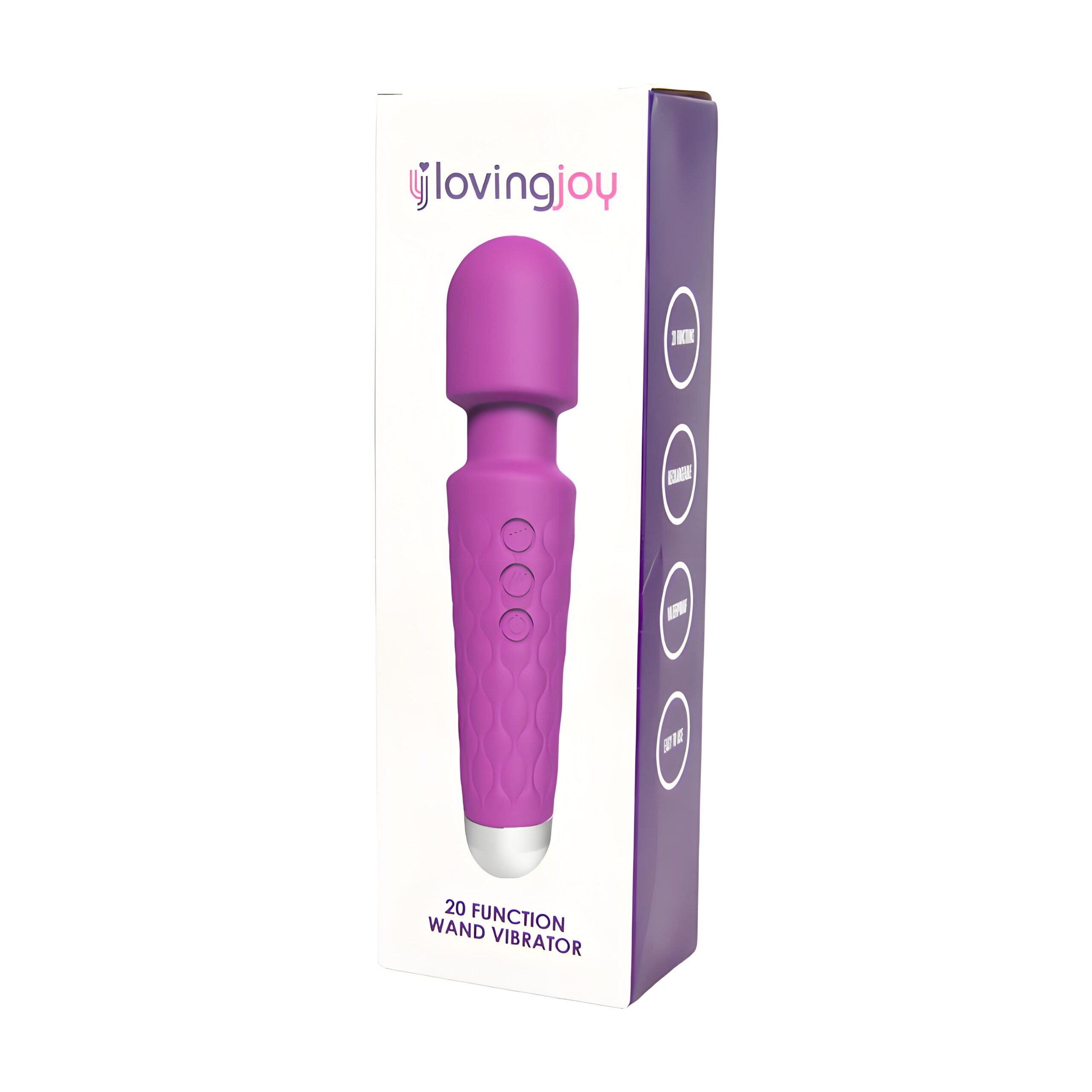 Loving Joy 20 Function Wand Vibrator Purple - Image 6