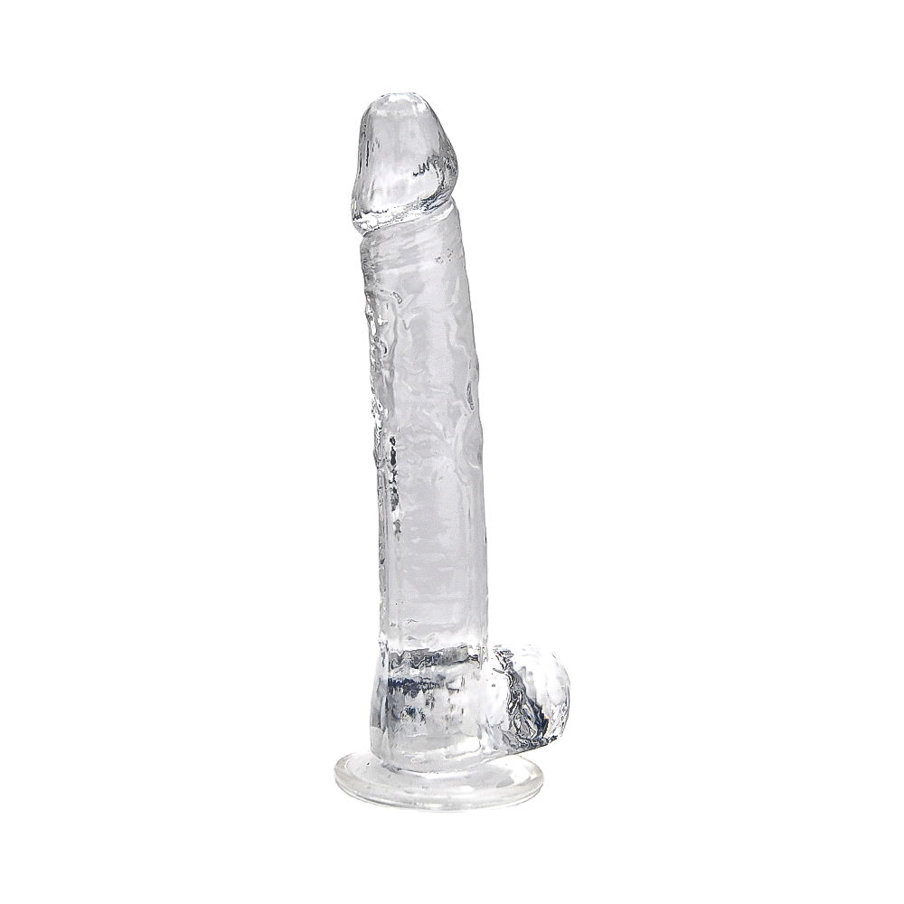 Loving Joy 11 Inch Dildo with Balls Clear - Image 5