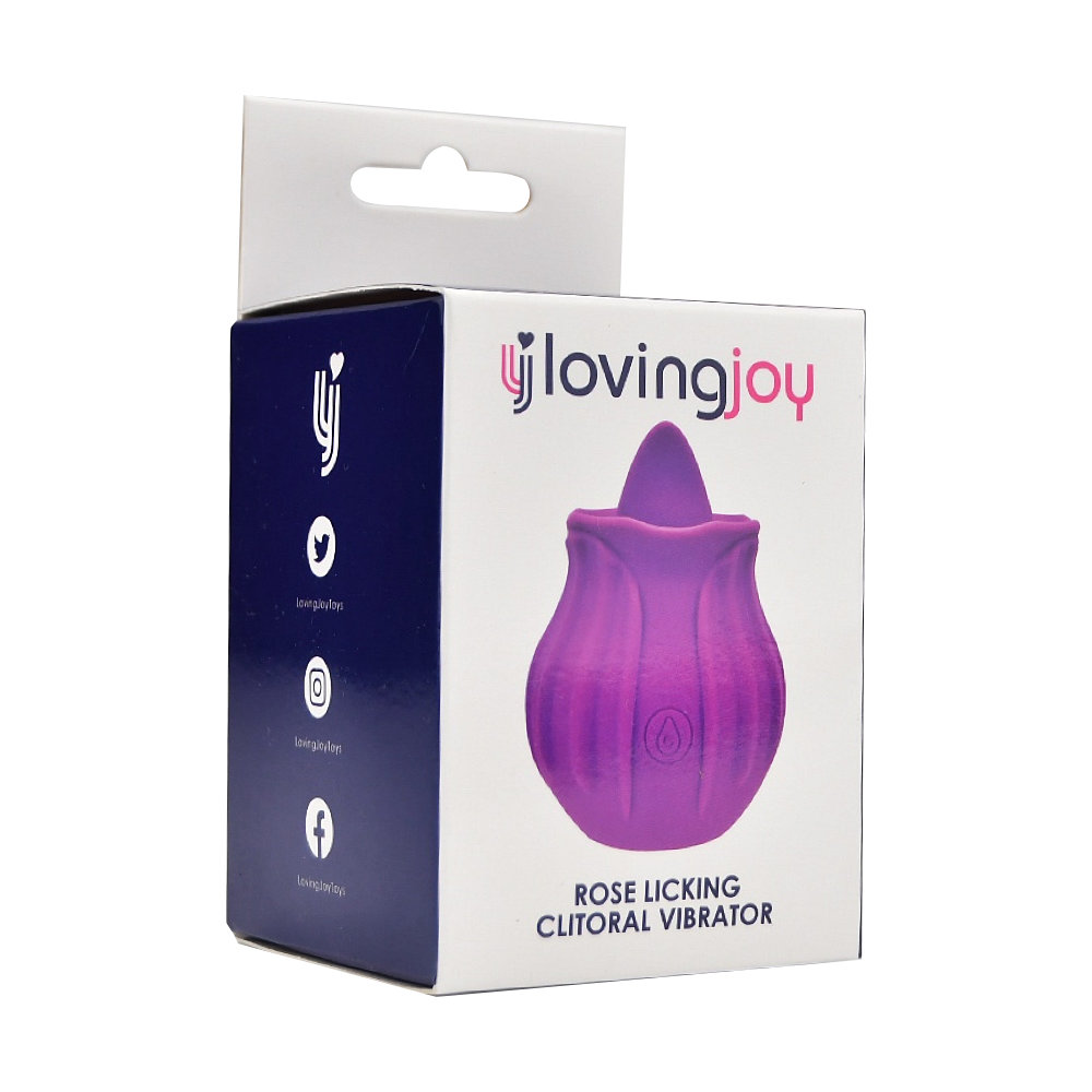 Loving Joy Rose Licking Clitoral Vibrator Purple - Image 7