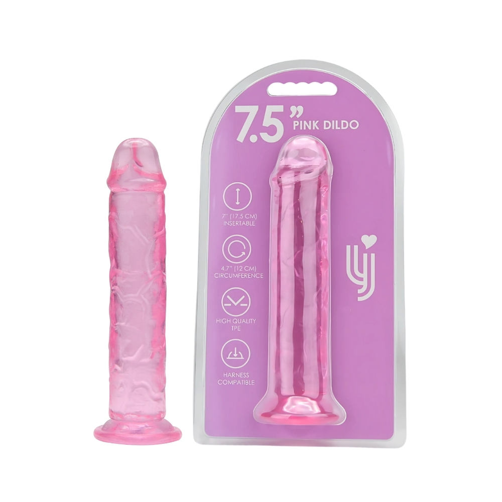 Loving Joy 7.5 Inch Suction Cup Dildo Pink - Image 4