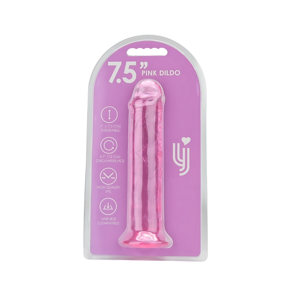 Loving Joy 7.5 Inch Suction Cup Dildo Pink - Image 5
