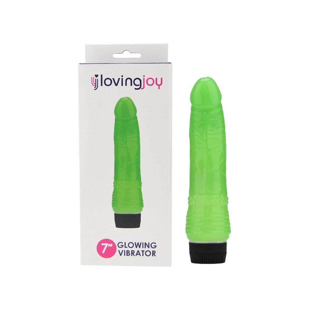 Loving Joy 7 inch Realistic Vibrator Glow in the Dark - Image 5