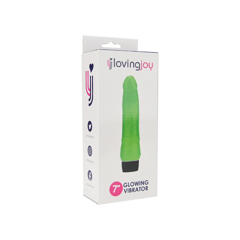 Loving Joy 7 inch Realistic Vibrator Glow in the Dark - Image 8