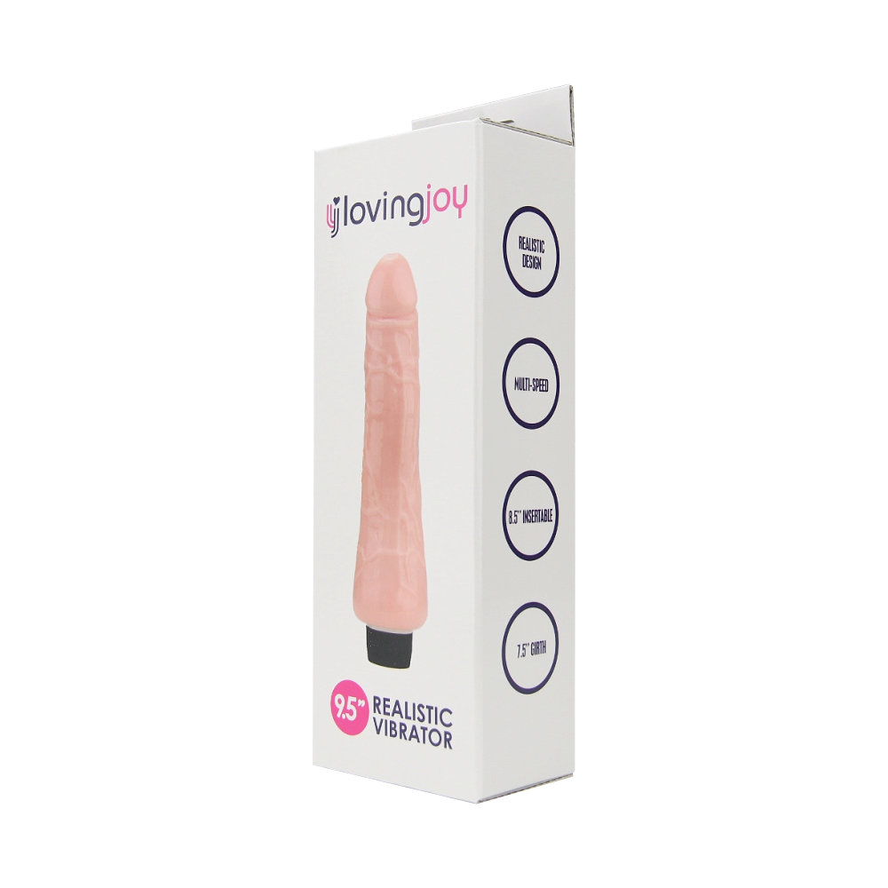Loving Joy 9.5 inch Realistic Vibrator Vanilla - Image 7