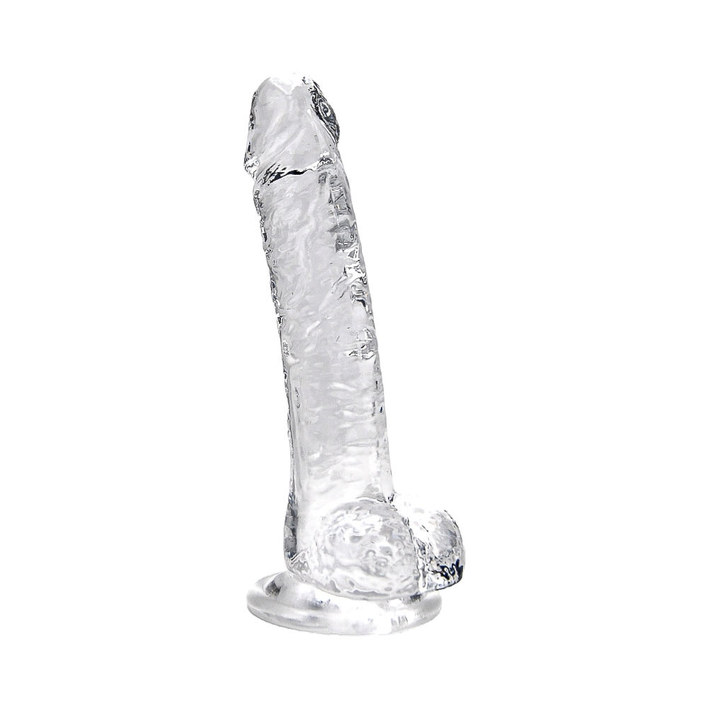Loving Joy 7 Inch Dildo with Balls Clear - Image 4