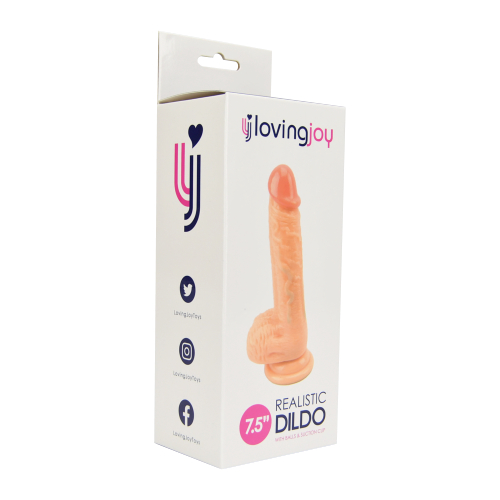 Loving Joy Realistic Dildo with Balls and Suction Cup 7.5 Inch - Image 8