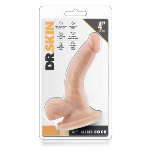Realistic 4 Inch Suction Base Cock with Balls - Image 2