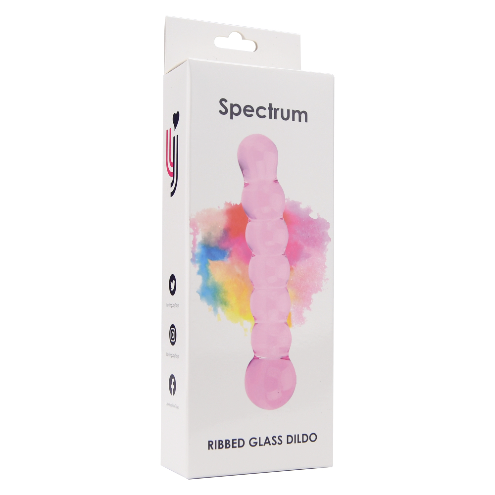 Spectrum Ribbed Glass Dildo - Image 9