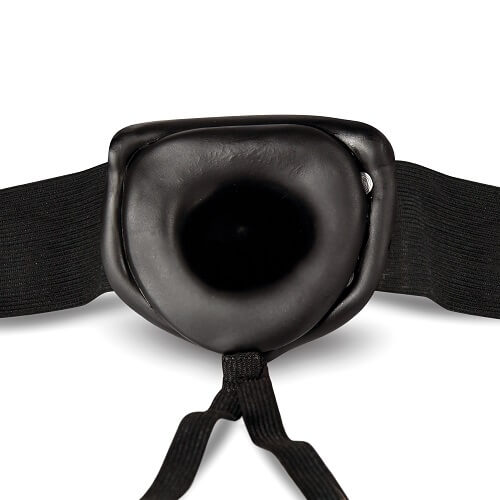 Unisex Hollow Strap-On 6 Inch Black - Image 3