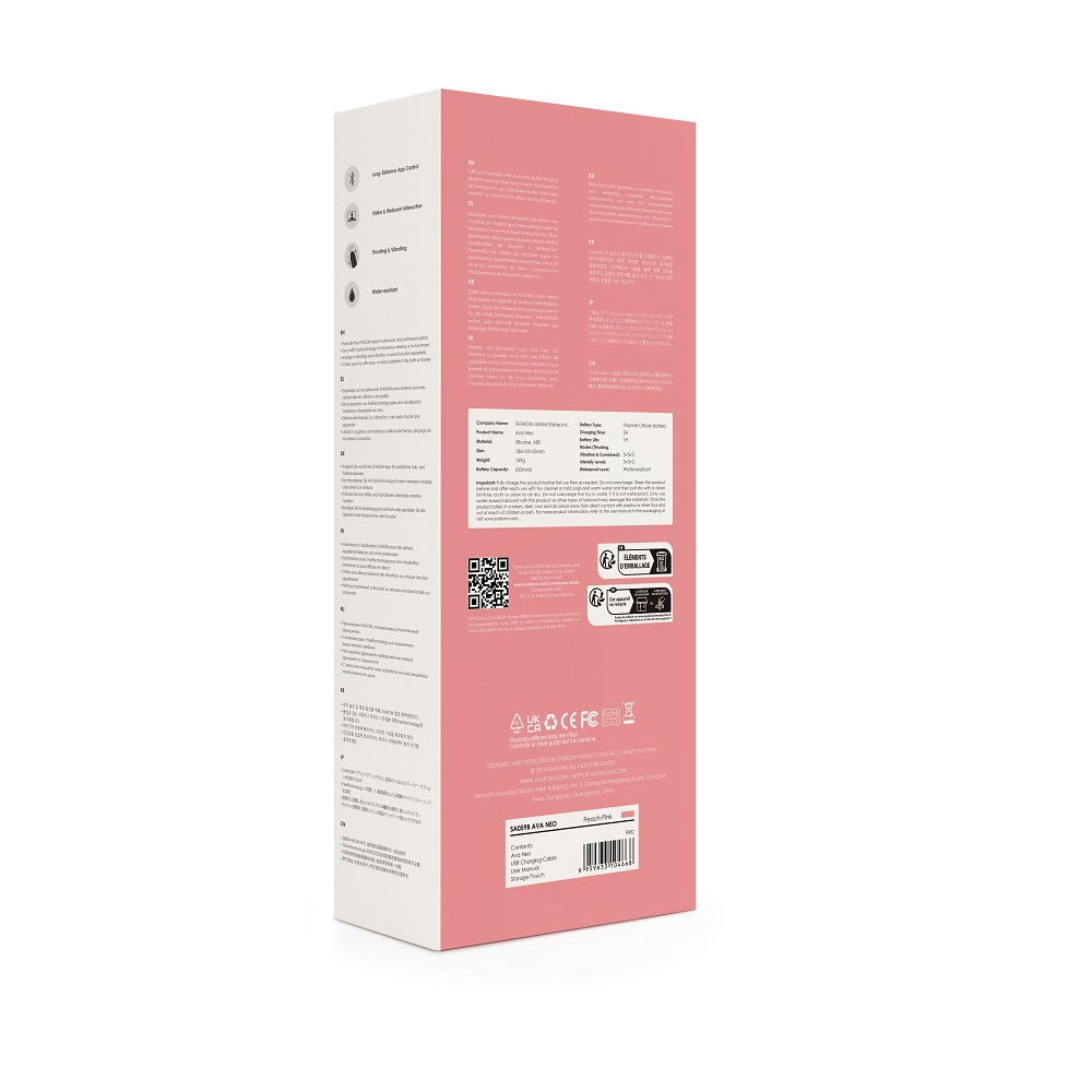 Svakom Ava Neo Interactive Thrusting Vibrator Pink - Image 11