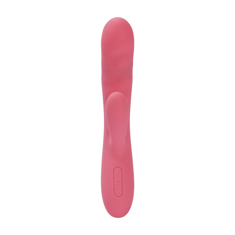 Svakom Avery Thrusting Vibrator with Clitoral Stimulator Pink - Image 3