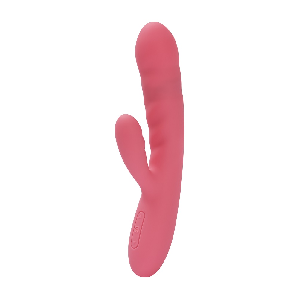 Svakom Avery Thrusting Vibrator with Clitoral Stimulator Pink - Image 7